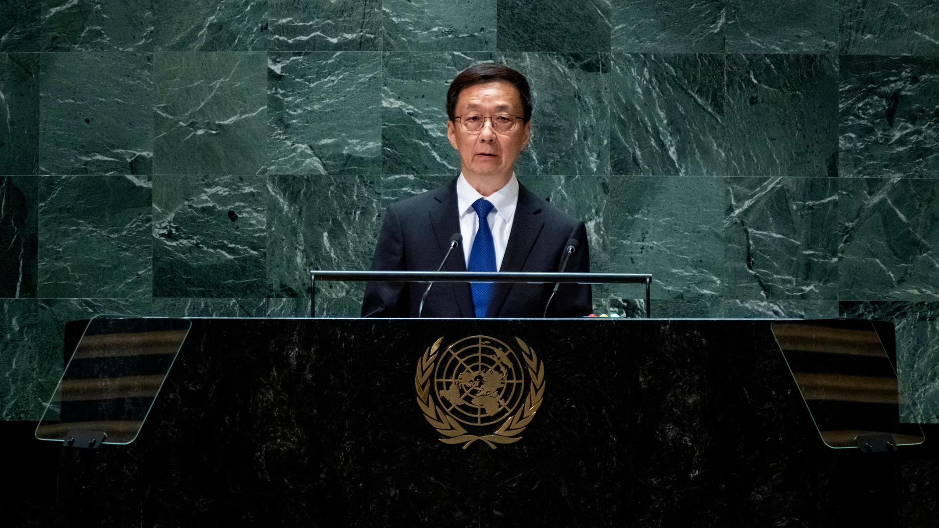 Chinas Vizepräsident Han Zheng bei der UNO-Vollversammlung in New York