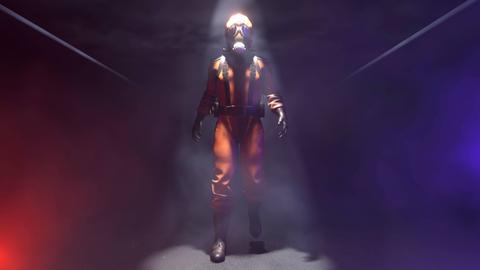 Ein Alien in Gasmaske.