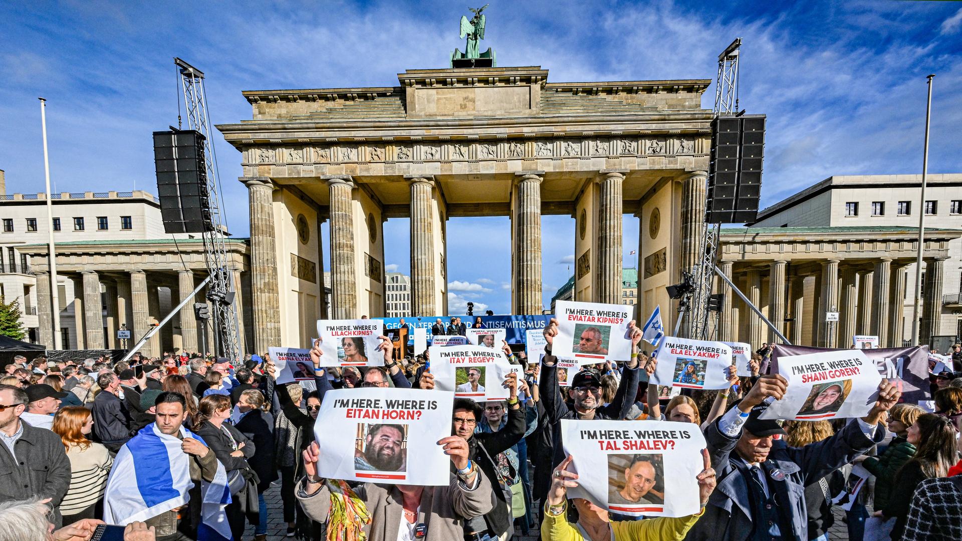 Solidaritätskundgebung für Israel in Berlin.