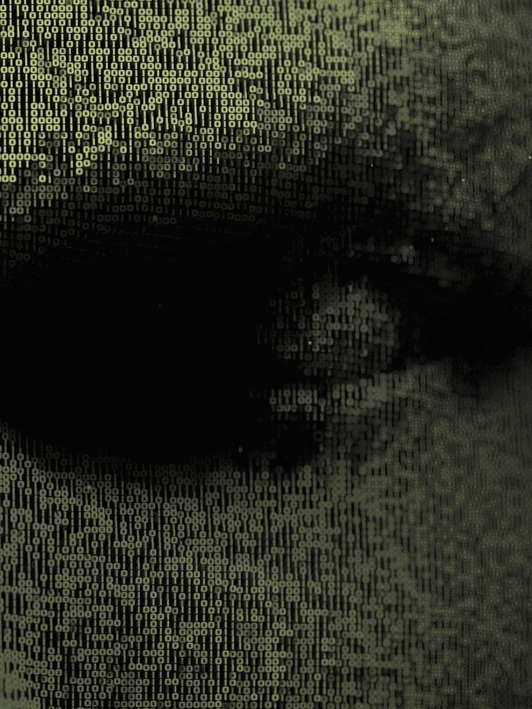 Ilustration zu Künstlicher Intelligenz: dreidimensionale Augen im Binärcode.