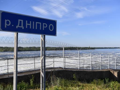 Der Kachowka-Staudamm am 20. Mai 2023, als er noch nicht zerstört war. 