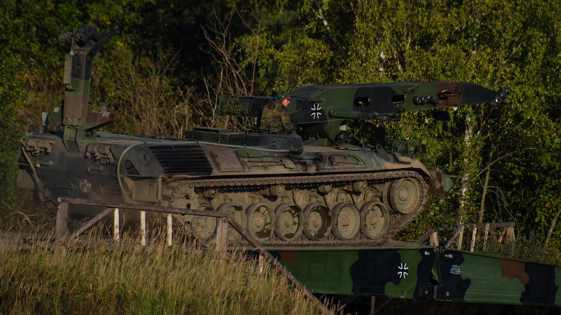 Ein Brückenlegepanzer der Bundeswehr