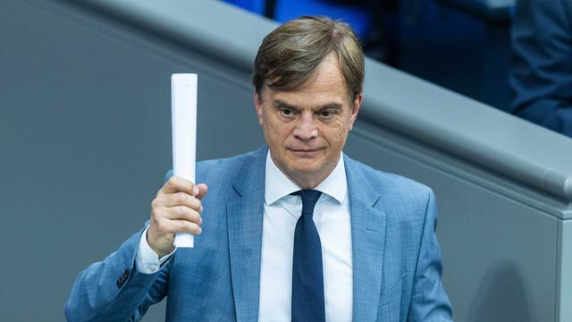 Bernd Baumann als parlamentarischer Geschäftsführer der AFD bei der 80. Sitzung des Deutschen Bundestages am 21.05.2026 im Plenarsaal des Reichstagsgebäudes
