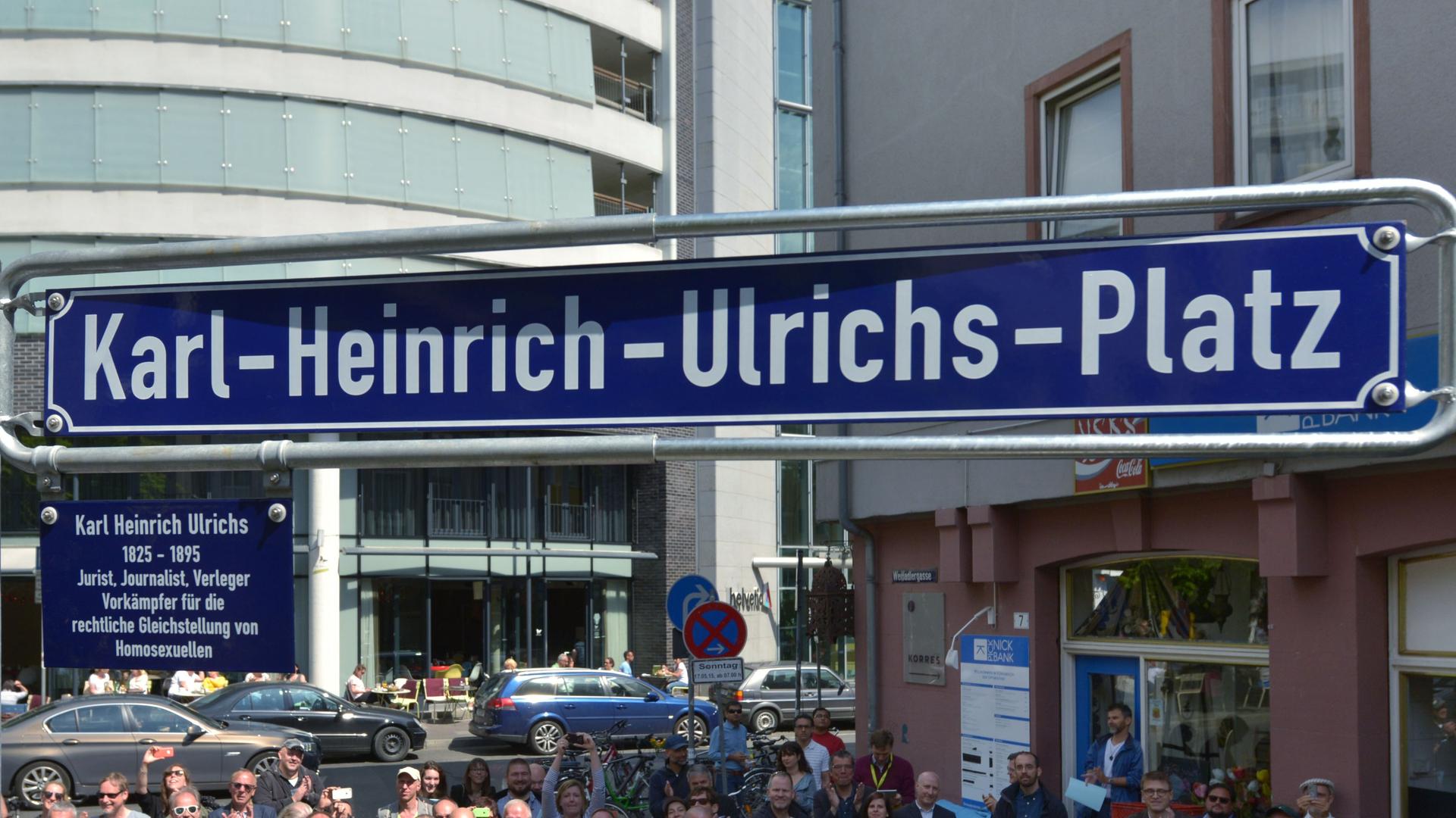 Einweihung des Karl-Heinrich-Ulrich-Platz am 17 Mai 2015 in Frankfurt.