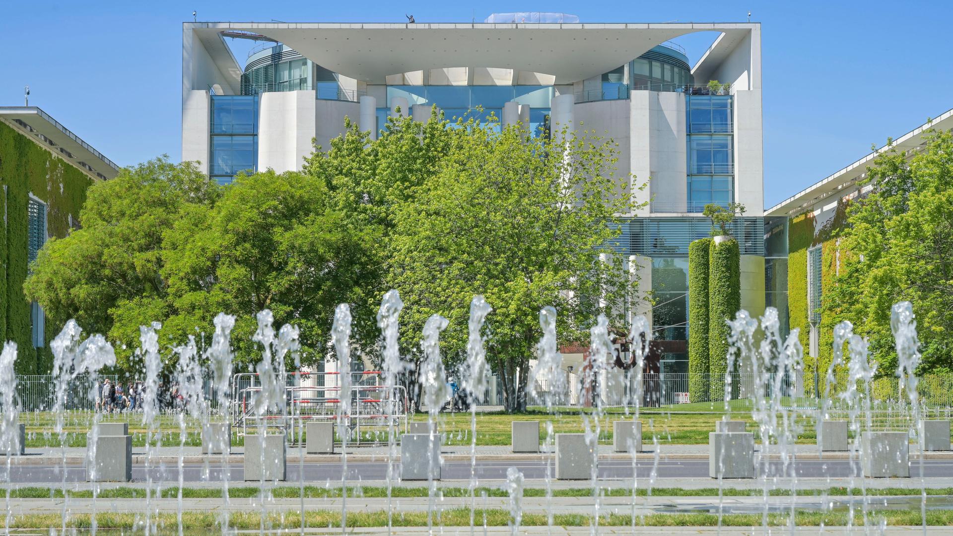 Ein Blick auf das Gebäude des Bundeskanzleramt, Tiergarten, Mitte, Berlin, Deutschland