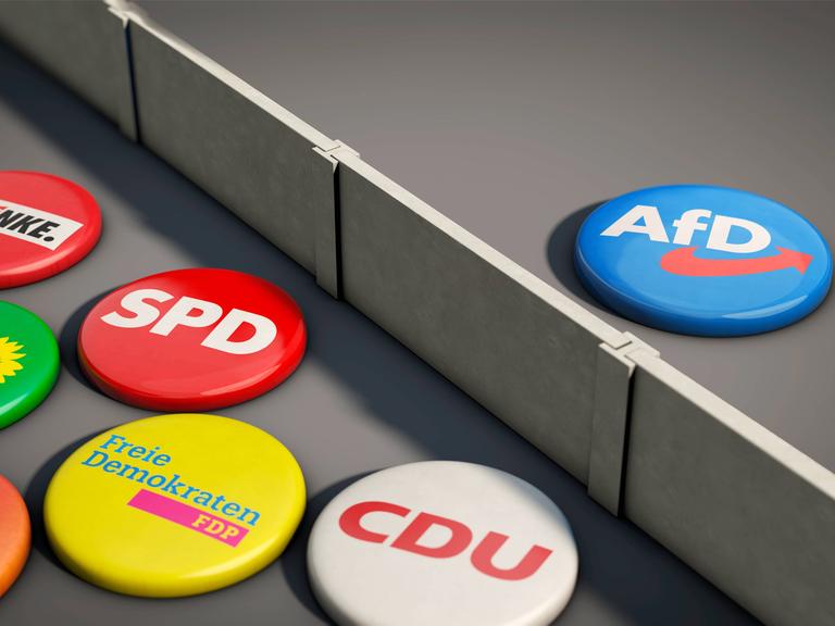 Symbolbild Brandmauer gegenüber der AfD 