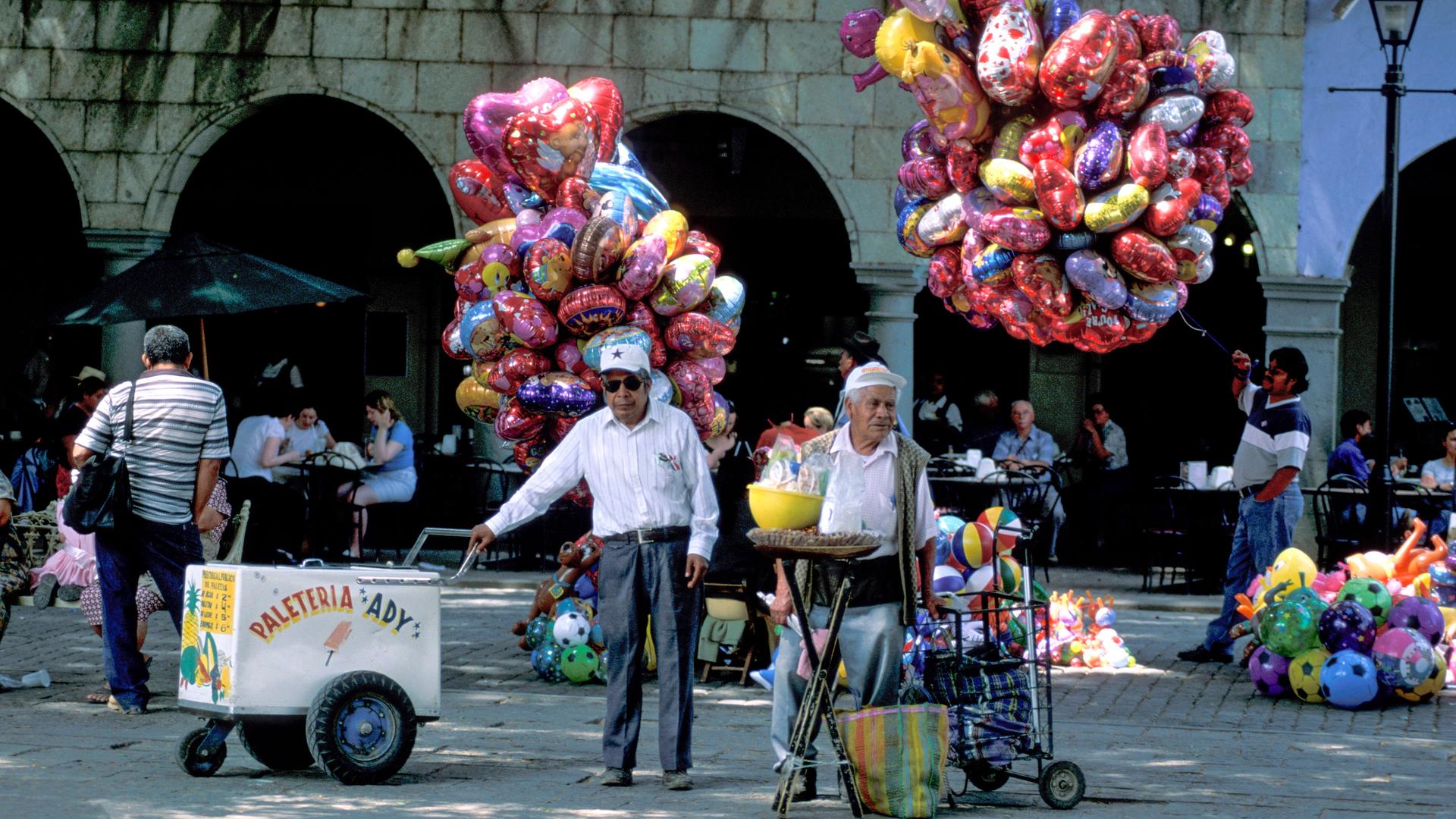 Luftballon-Verkäufer in Mexiko-City