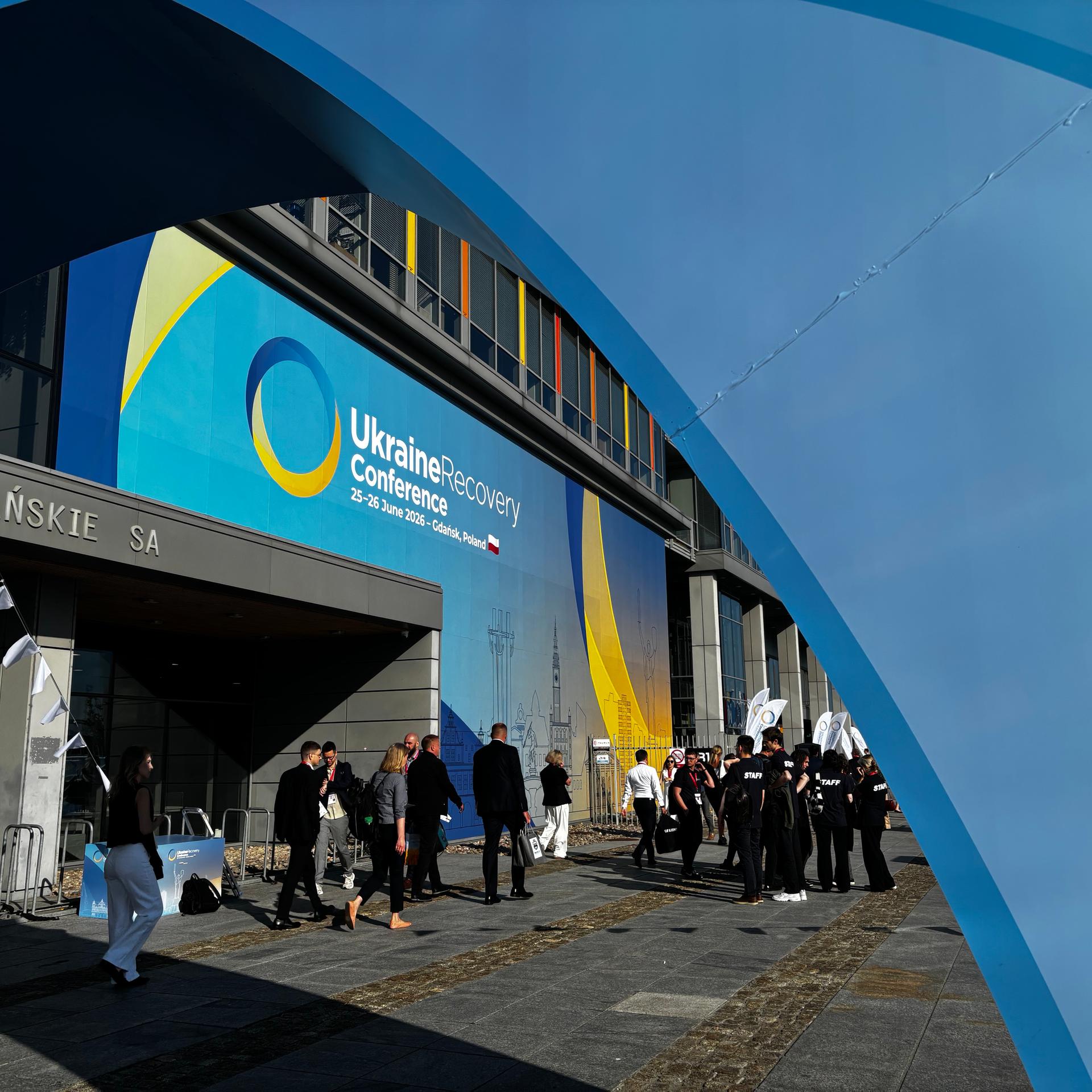 Danzig: Die Wiederaufbau-Konferenz für die Ukraine (Ukraine Recovery Conference/URC) 2026 findet auf dem Messegelände AmberExpo statt. 