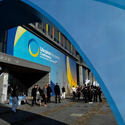 Danzig: Die Wiederaufbau-Konferenz für die Ukraine (Ukraine Recovery Conference/URC) 2026 findet auf dem Messegelände AmberExpo statt. 