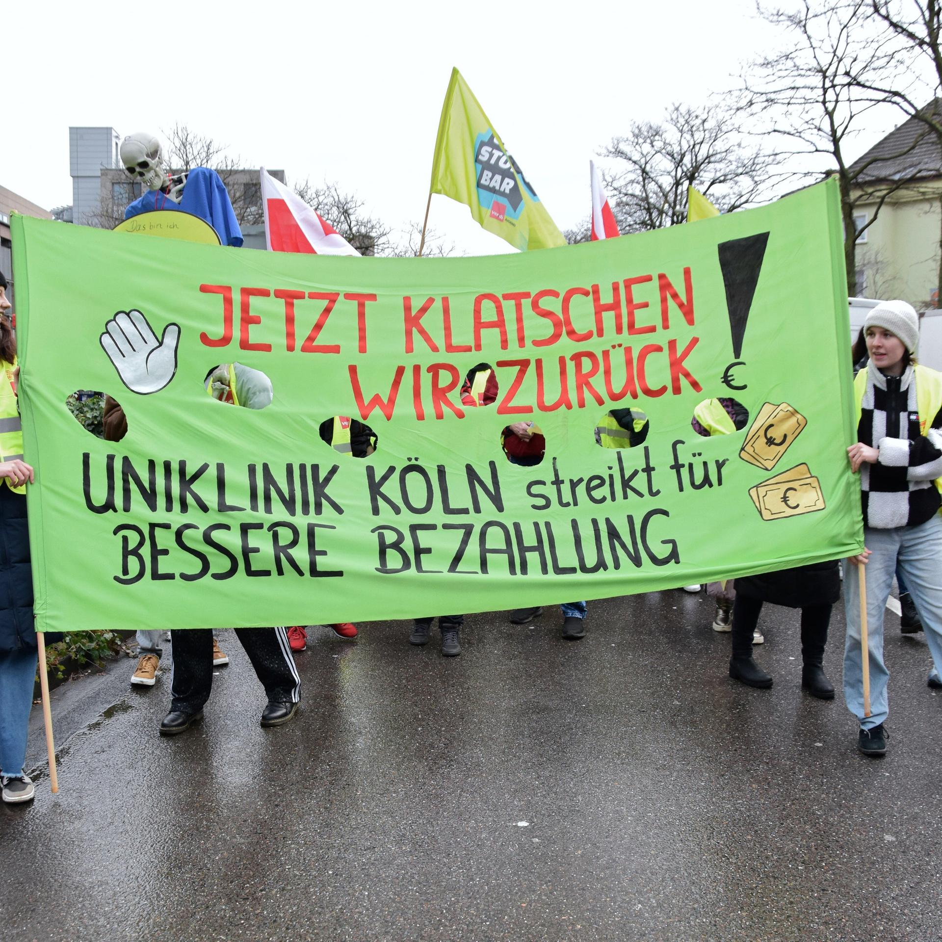 Öffentlicher Dienst - Warnstreiks an Unikliniken fortgesetzt