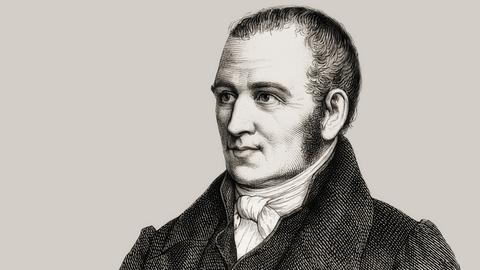 Eine digital optimierte Illustration zeigt den deutschen Dichter Johann Peter Hebel