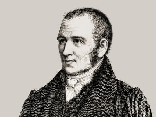 Eine digital optimierte Illustration zeigt den deutschen Dichter Johann Peter Hebel