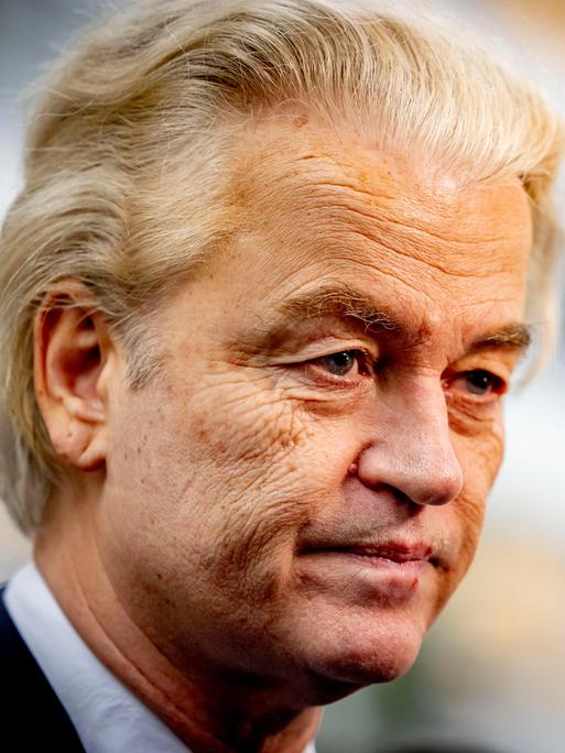 THE HAGUE - Party leader of the Party for Freedom (PVV) Geert Wilders casts his vote for the House of Representatives elections netherlands . robin utrecht