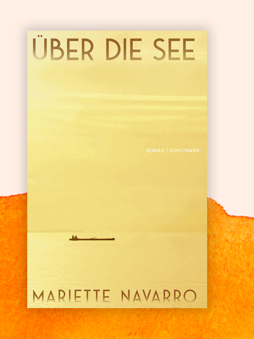 Auf dem Cover ist unter einem gelben Filter ein Frachtschiff auf hoher See zu sehen. Darauf die der Autorinname und der Buchtitel.