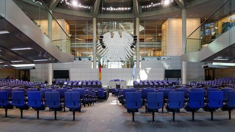 Innenansicht des Deutschen Bundestags in Berlin. Foto vom 22. Januar 2016.