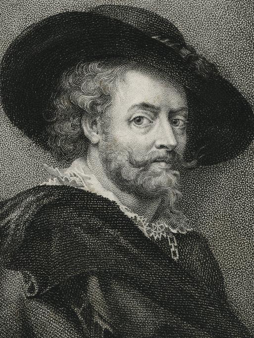 Portrait de Pierre Paul Pierre-Paul Rubens ou Peter Paul ou Peter Paul Rubens 1577–1640, Stich aus dem 19. Jahrhundert