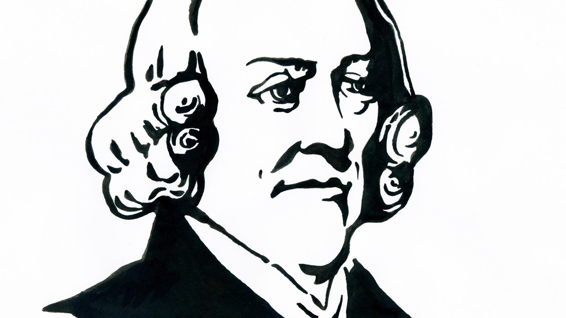 Der schottische Ökonom und Philosoph Adam Smith. Undatiertes Porträt von Alessandro Lonati