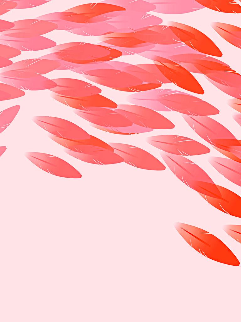 Abstrakte pinke Federn vor leicht rosanem Hintergrund.
