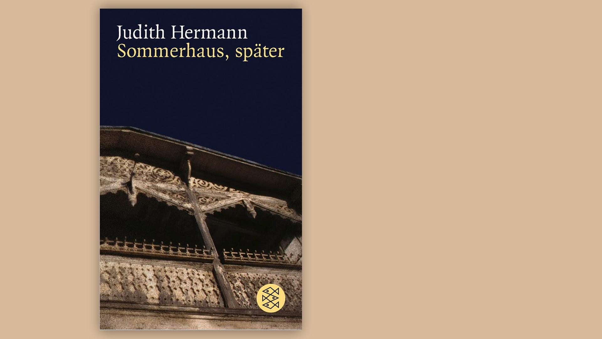 Die Ansicht eines Giebels und eines Balkons erstrecken sich auf dem Buchcover zu "Sommerhaus, später".