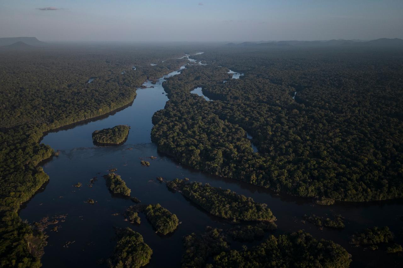 Waldgebiet in Guyana, das vom Essequibo-Fluss geteilt wird. (AP Photo/Matias Delacroix)