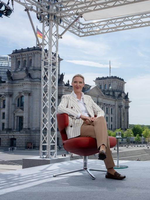 Das ARD-Sommerinterview mit der AfD-Vorsitzenden Alice Weidel, geführt vom Leiter des ARD-Hauptstadtbüros in Berlin, Markus Preiß. 