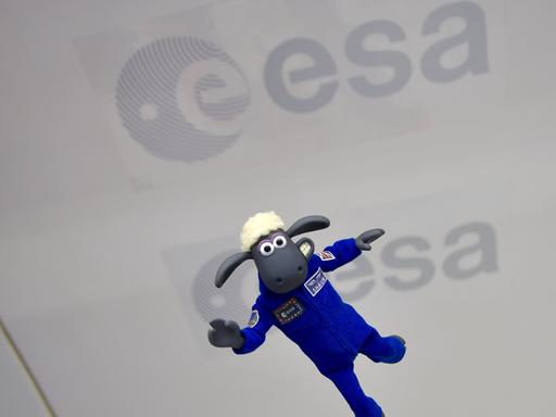Für die einen eine Trickfilmfigur, für die anderen ein „Astronaut“: Shaun, das Schaf, bei einem Parabelflug