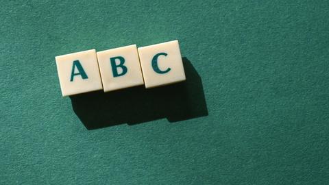 Das ABC in Großbuchstaben