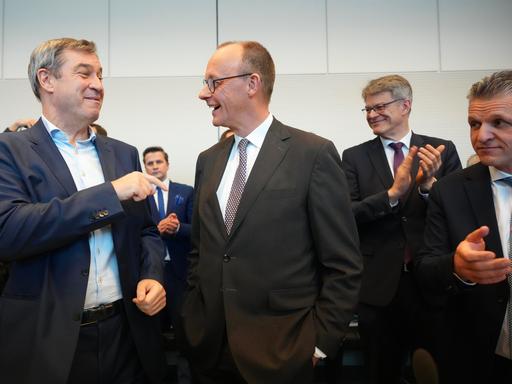 Markus Söder und Friedrich Merz im Gespräch