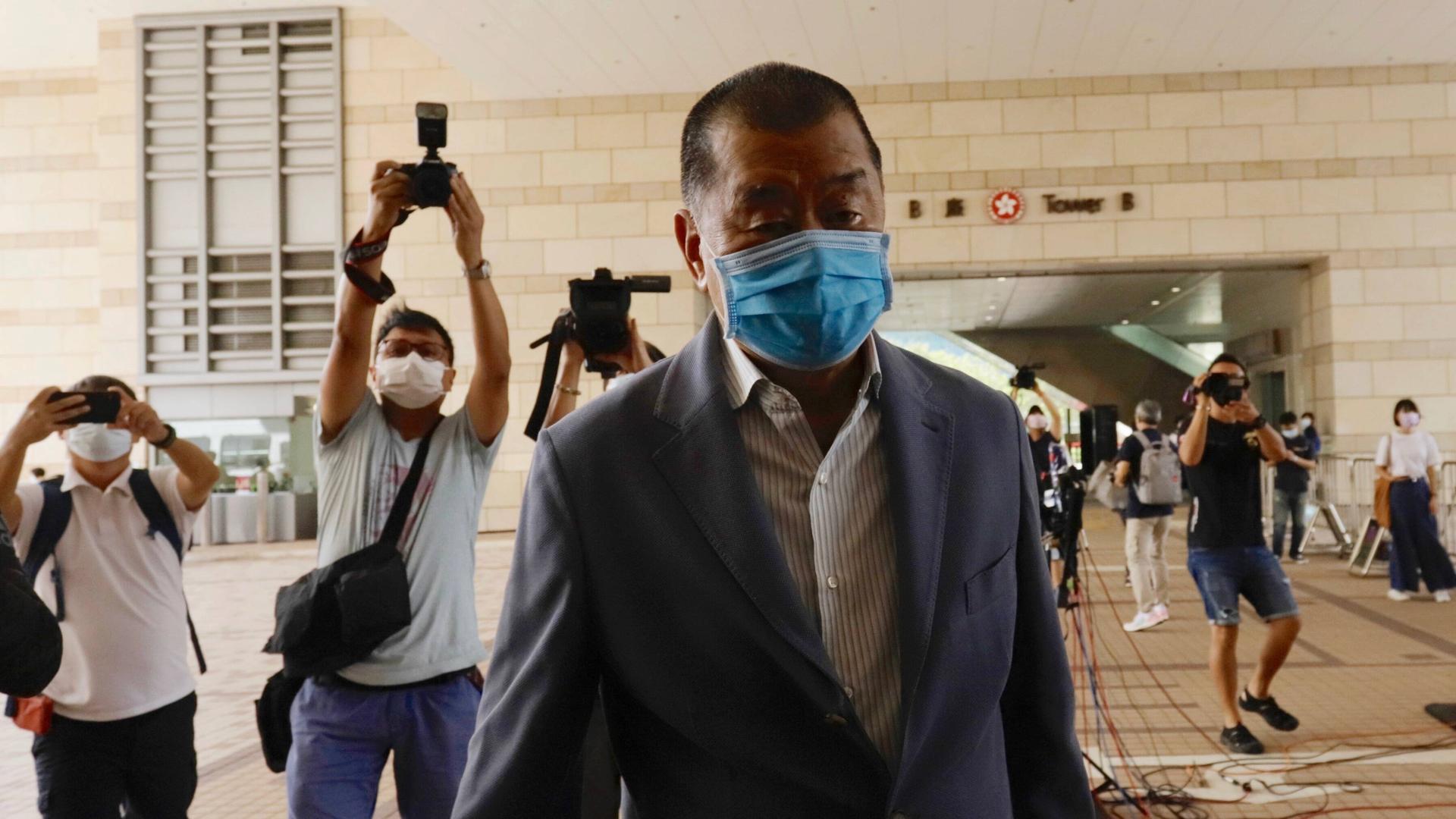 Jimmy Lai erscheint im August 2020 vor Gericht in Hongkong.