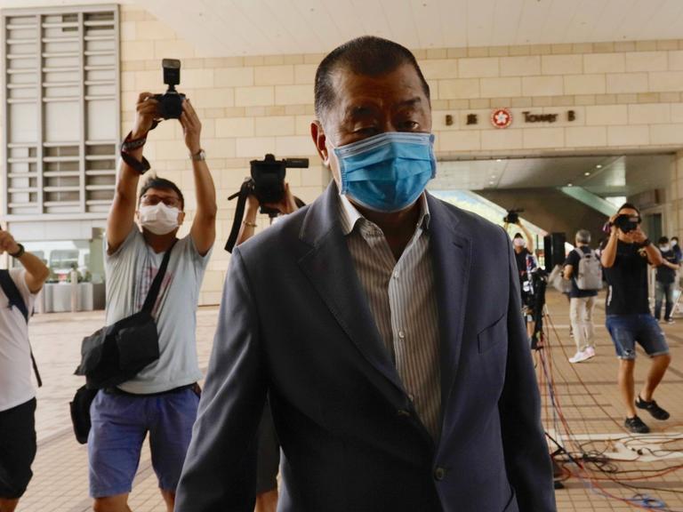 Jimmy Lai erscheint im August 2020 vor Gericht in Hongkong.