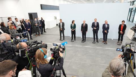 Pressekonferenz nach Sondierungsgesprächen