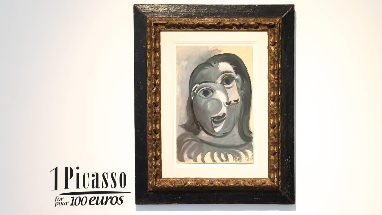 Das Foto zeigt das Gemälde "Kopf einer Frau" von Picasso.
