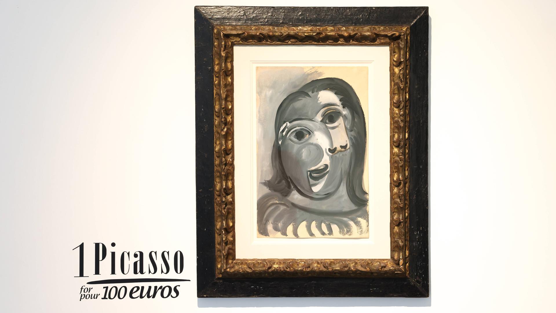 Das Foto zeigt das Gemälde "Kopf einer Frau" von Picasso.