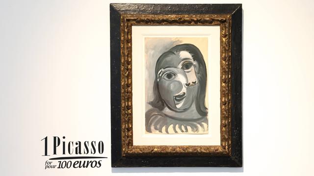 Das Foto zeigt das Gemälde "Kopf einer Frau" von Picasso.