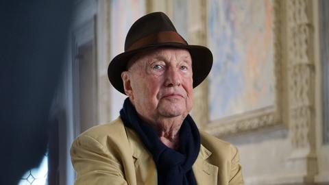 Georg Baselitz im Museum des Palazzo Grimani in Venedig im Jahr 2021.