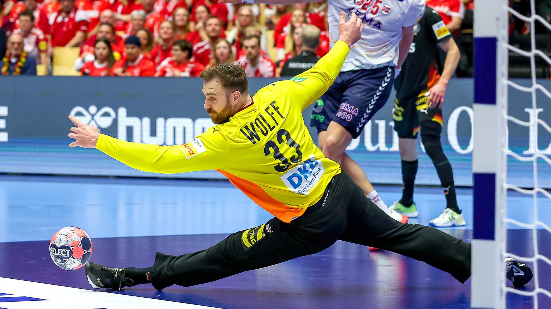 Der Tor-Wart der deutschen Hand-Ball-Nationalmannschaft, Andreas Wolff