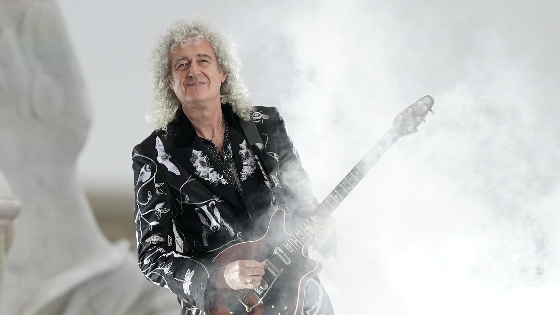 Queen-Gitarrist Brian May, hier bei der BBC Platinum Party in London.