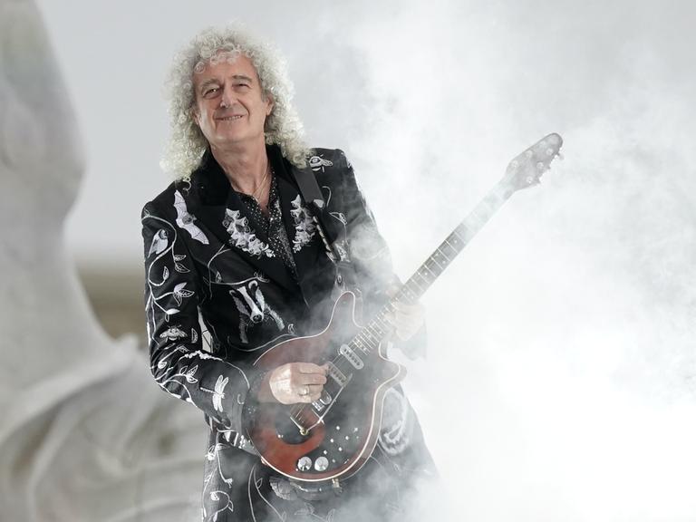 Queen-Gitarrist Brian May, hier bei der BBC Platinum Party in London.