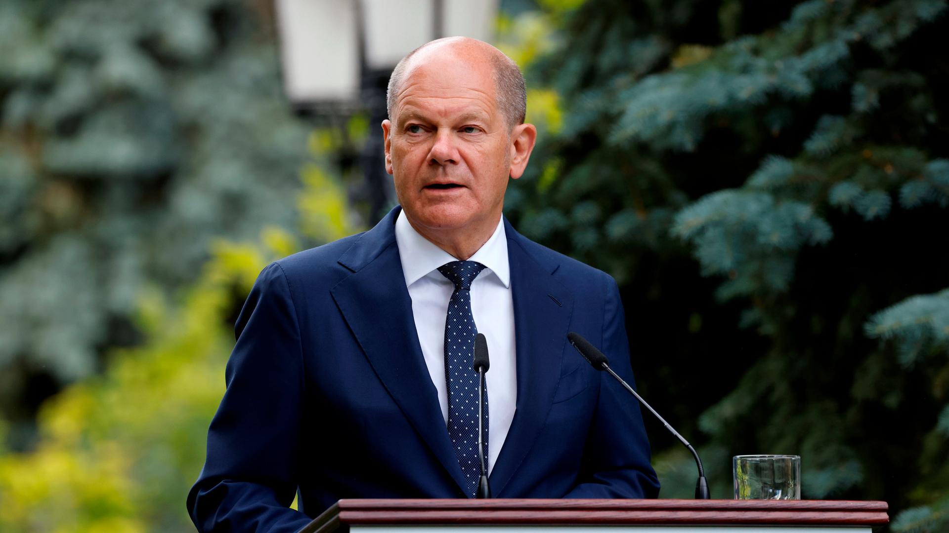 Bundeskanzler Olaf Scholz (SPD) bei seinem Besuch in der Ukraine