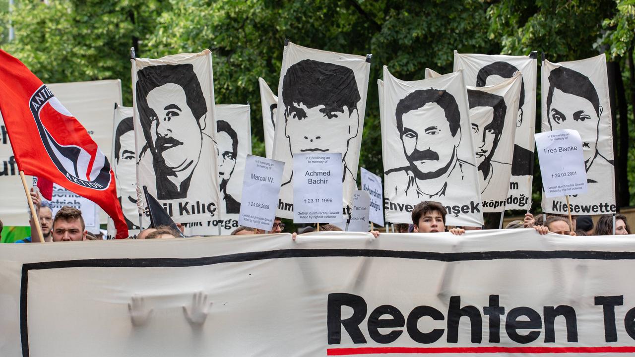 Demo gegen Nazi-Terror und Rassismus in Gedenken an Walter Lübcke 2019 in München.