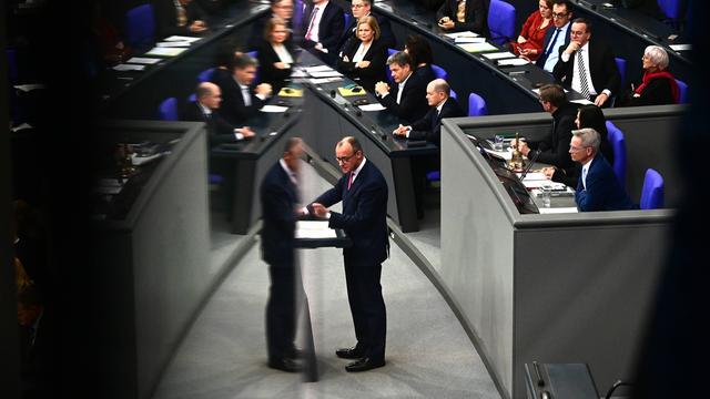 Friedrich Metz CDU bei seiner Rede im Bundestag.