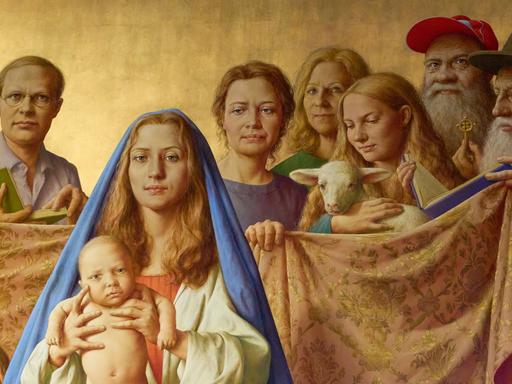 Das neue Marienbild von Michael Triegel im Mittelteil des Altars im Naumburger Dom