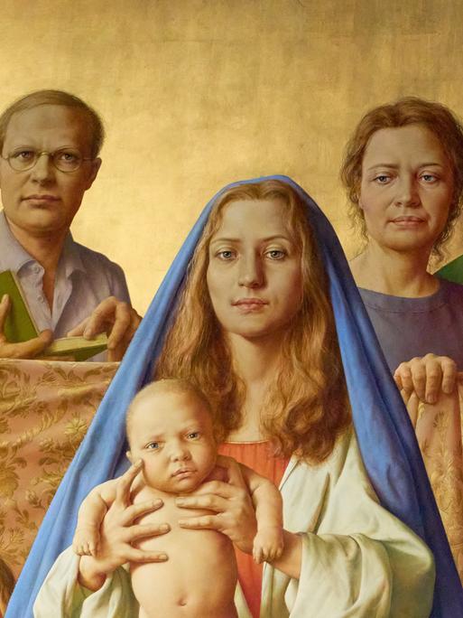 Das neue Marienbild von Michael Triegel im Mittelteil des Altars im Naumburger Dom