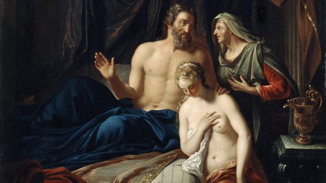 Abraham mit seiner Frau Sarah und Hagar (Gemälde von Adriaen van der Werff)