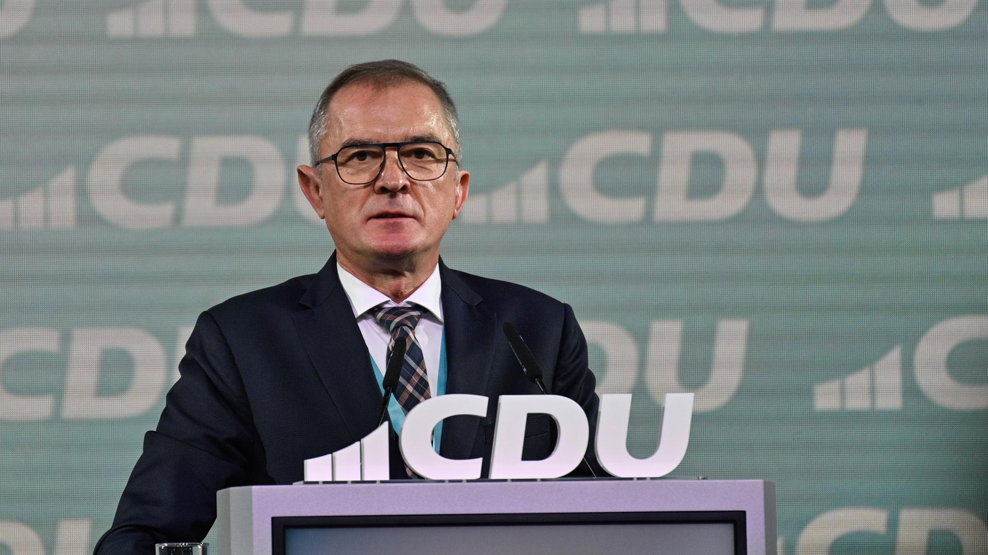 Marco Tullner (CDU) spricht beim 33. Landesparteitag der CDU Sachsen-Anhalt.