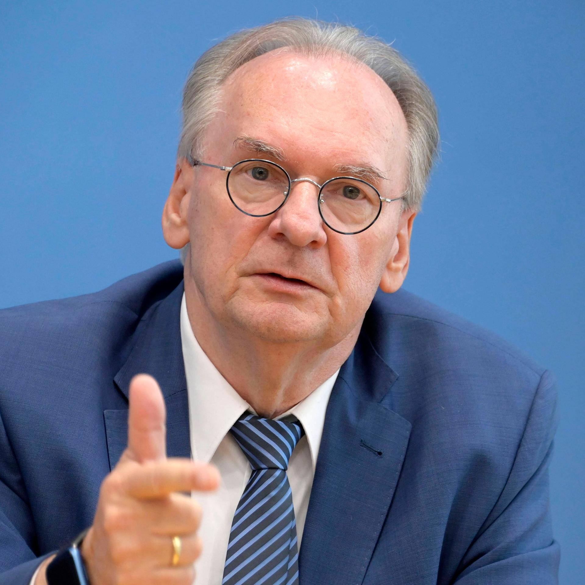 Reiner Haseloff, Ministerpräsident von Sachsen-Anhalt, bei der Bundespressekonferenz Foto:xF.xKernx/xFuturexImage 