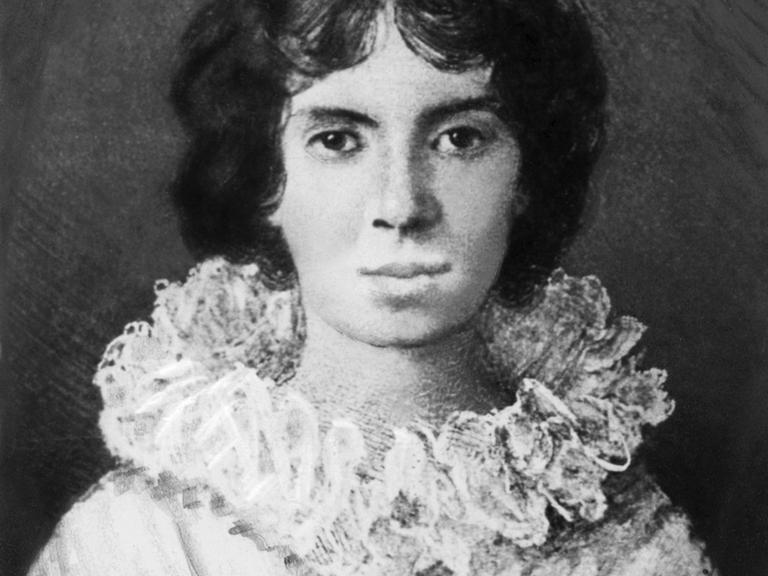 Ein frühes Porträt der amerikanischen Schriftstellerin Emily Dickinson.