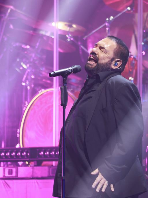 Alphaville-Sänger Marian Gold, 2025 bei einem Konzert im Tempodrom in Berlin. Alphaville-Sänger Marian Gold, 2025 bei einem Konzert im Tempodrom in Berlin.