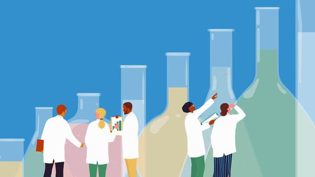 Wissenschaftler diskutieren über Forschung. Wissenschaftler diskutieren über Forschung.