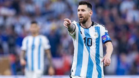 Argentiniens Fußballnationalspieler Lionel Messi im WM-Finale gegen Frankreich